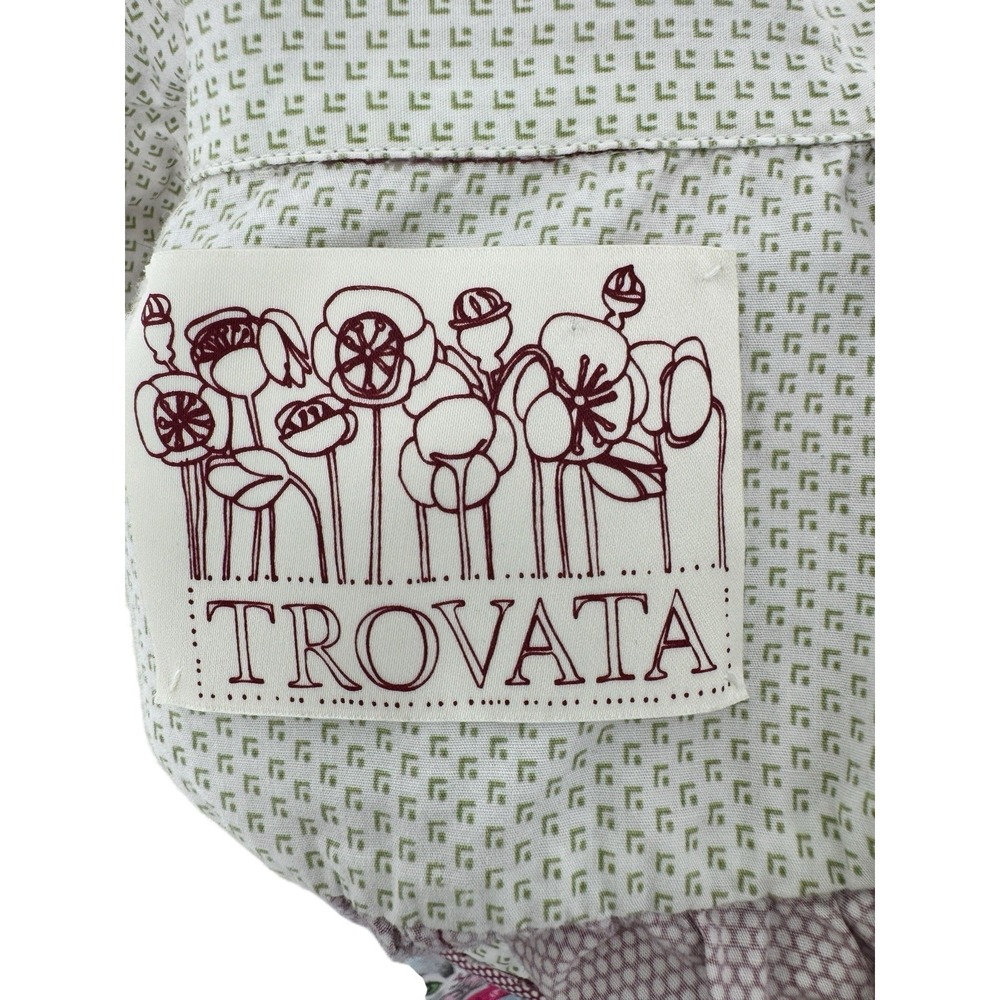 Trovata Shirt Dress M Burgundy Mini Button Front Boho Preppy Cotton Casual - Picture 6 of 11
